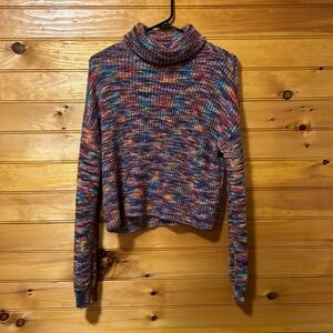 Rainbow Turtleneck Sweater Junior size small